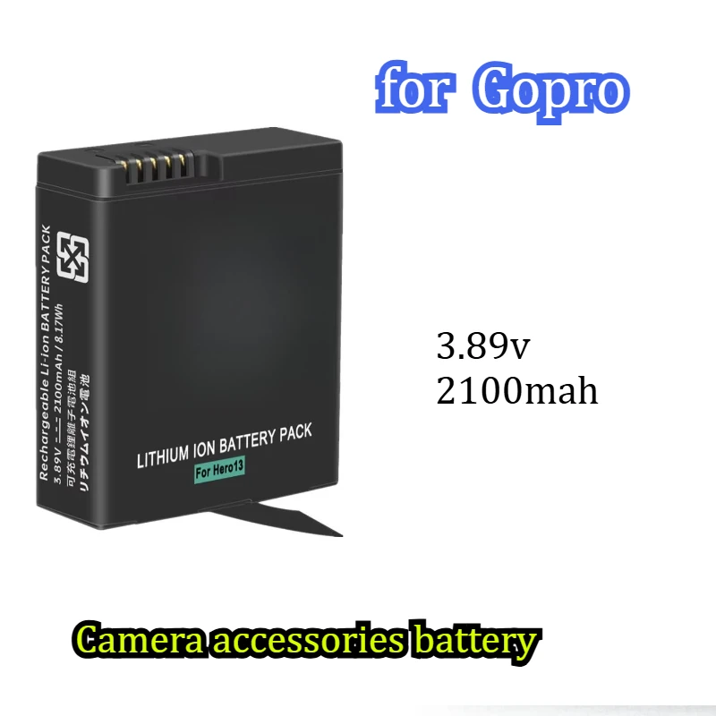2100mAh Battery 3.89v Suitable for Gopro Hero 13 Black DC/DV Battery Camera Accessories Long Range Camera Battery