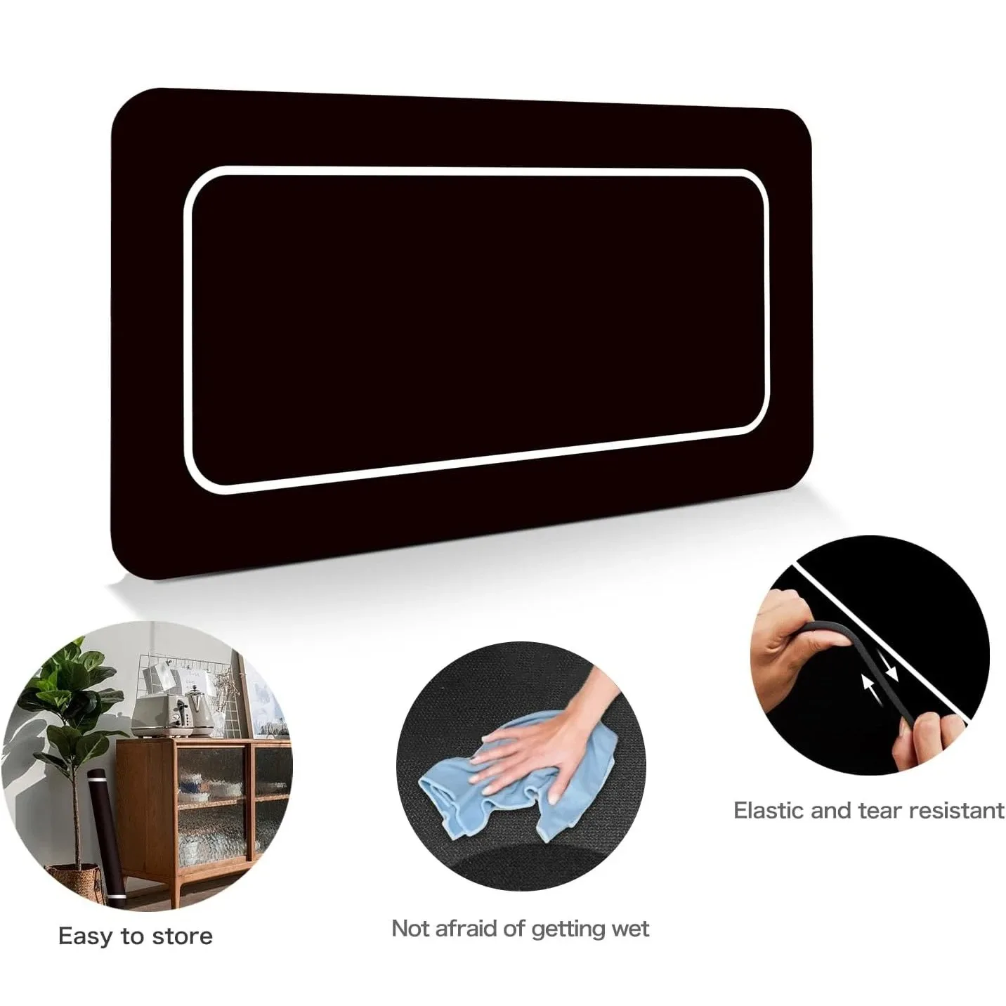 Alas Meja Karet Permainan Meja Poker Texas Hold 'em 120X60Cm, Alas Meja Pesta Permainan Multi Pemain, Alas Meja Poker Antiselip