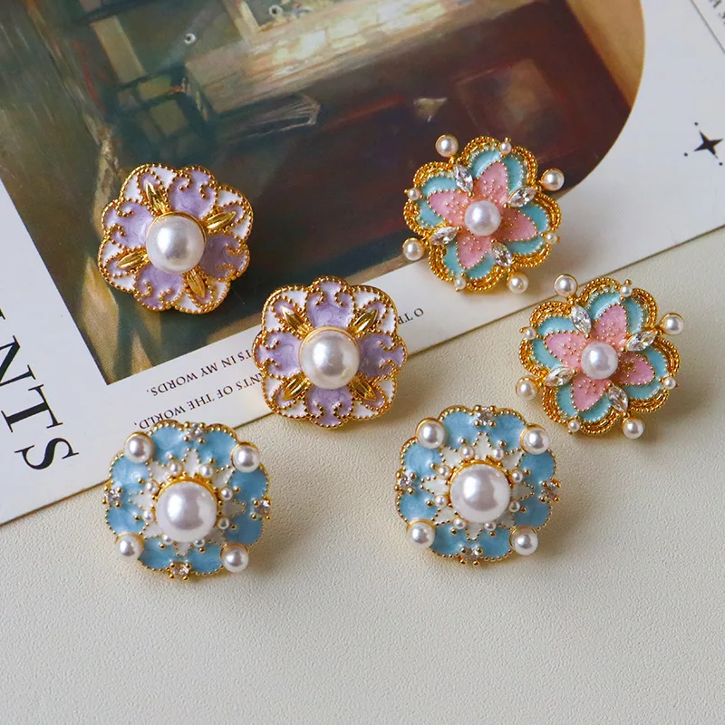 

New Chinese Style Fashion Light Luxury Oil Drop Pearl Earrings High-end Niche Temperament Retro Gentle Bohemia Style Earrings