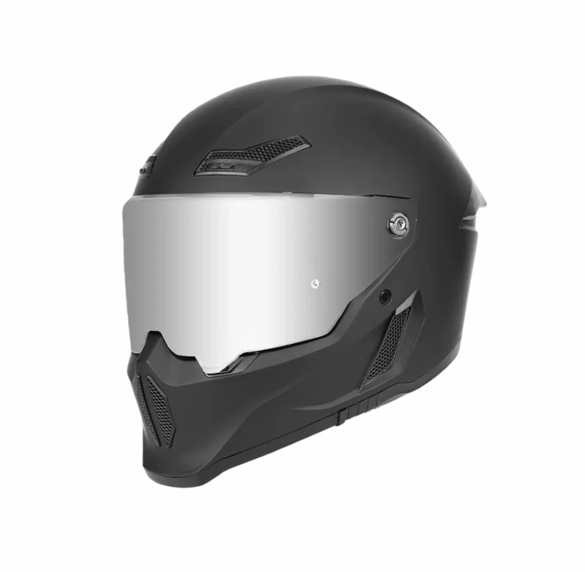2026 DOT Certified Retro Full-Face Motorcycle Helmet XL Size Quick Release Closure ABS Graphic Design New All Seasons