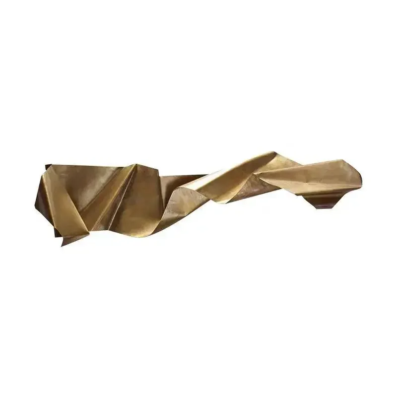 Metal old three-dimensional geometric sculpture wall decoration decoration pendant high-end art hotel wall decoration