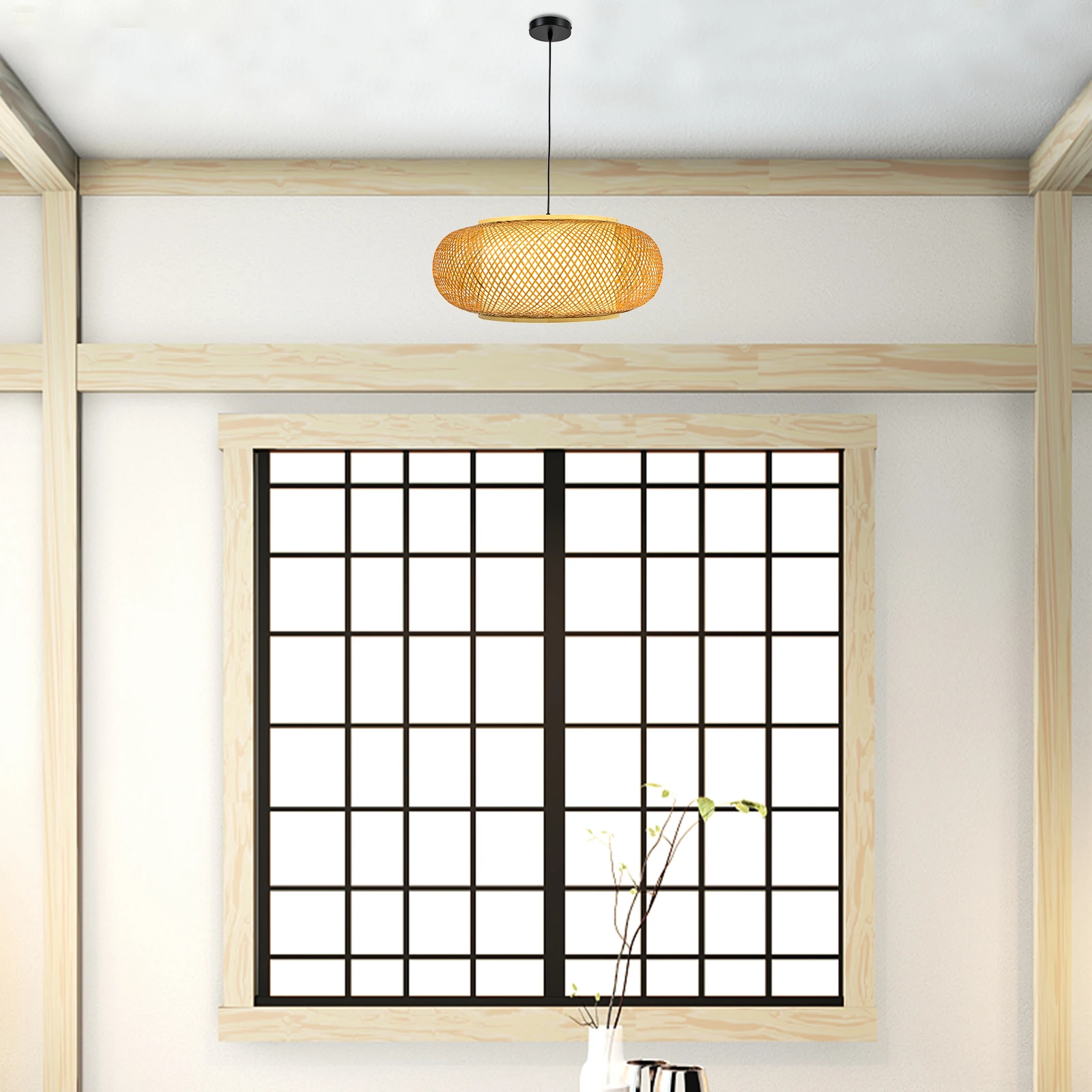 

Подвесной светильник в стиле бохо для кухонного острова, гостиной, столовой, фермерского дома, бамбуковый подвесной светильник, потолочная лампа