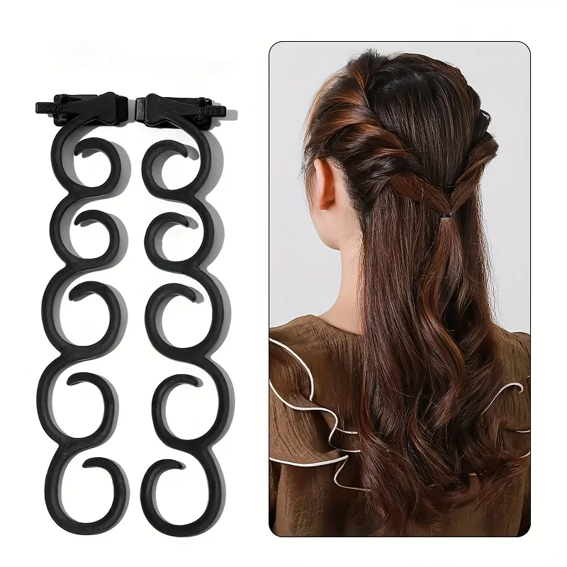 Girls Side Braid Hair Clips Wavy Twist Tool Hairpin Women Hair Device Diy Headwear Head Bands For Women Hair Accessories