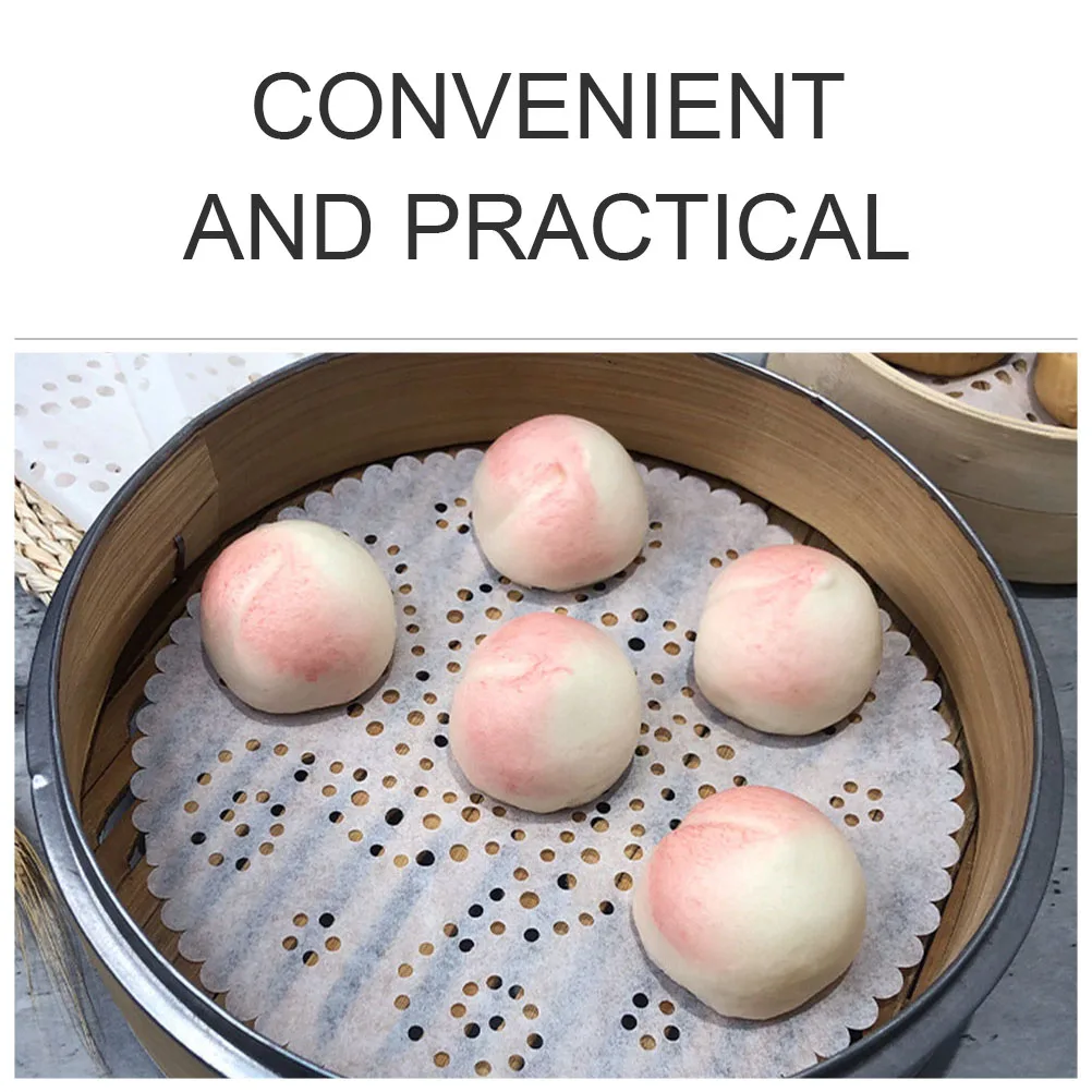 

100Pcs Baking Paper Liner Non-Stick Heat Resistant Steaming Mat for Air Fryer Oven Microwave Reusable Kitchen Accessories