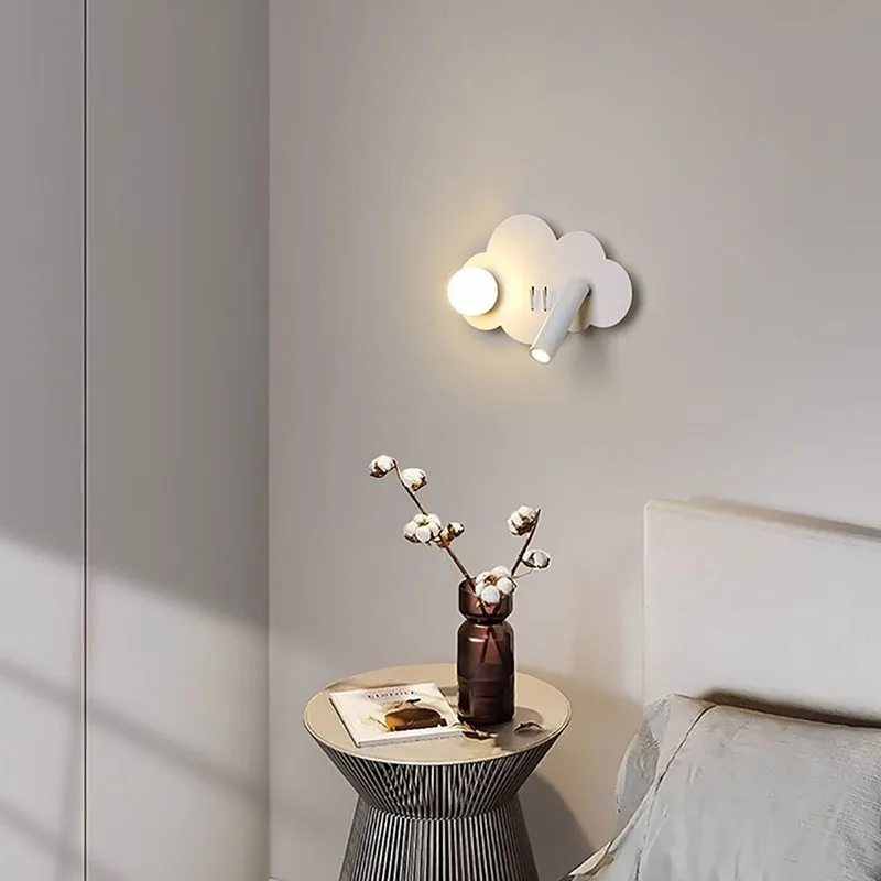 Moderne Led Wandlamp Met Spotlight Draaibare Wandschans Voor Slaapkamer Bed Woonkamer Trap Gangpad Huisdecoratie Glans