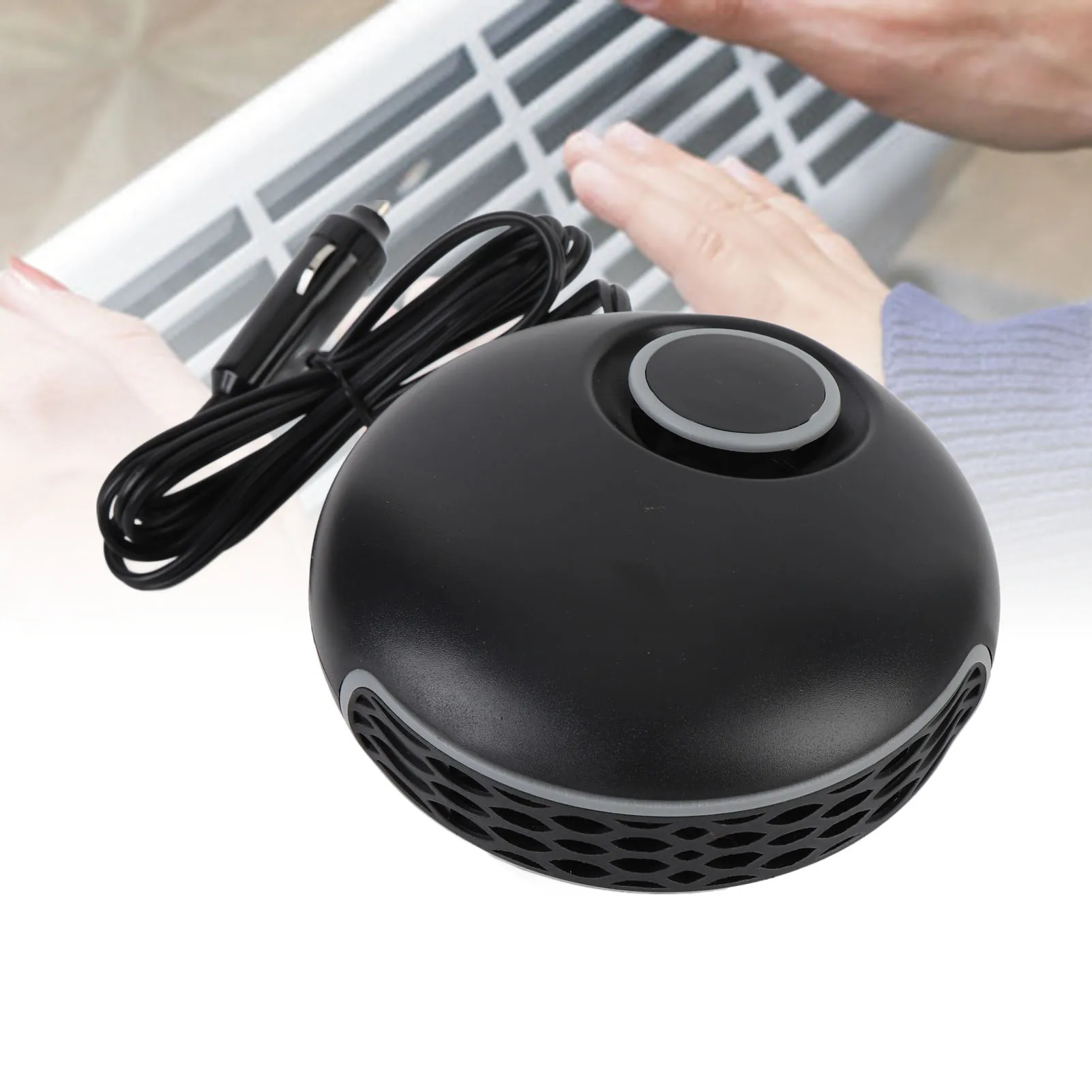 

Автомобильный обогреватель 24 В, 150 Вт, быстрый нагрев, размораживание, портативный вентилятор на ветровом стекле со складной подставкой, вилка прикуривателя для автомобиля