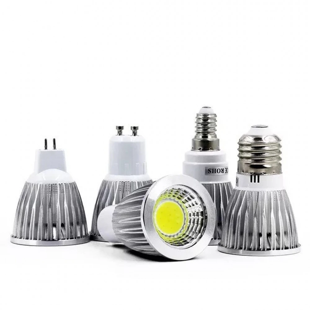 Diodo emissor de luz 9w 12 15 20 cob mr16 gu10 e27 e14 led downlight sportlight lâmpada de alta potência mr16 e27 gu10 gu5.3 e14 cob lâmpada