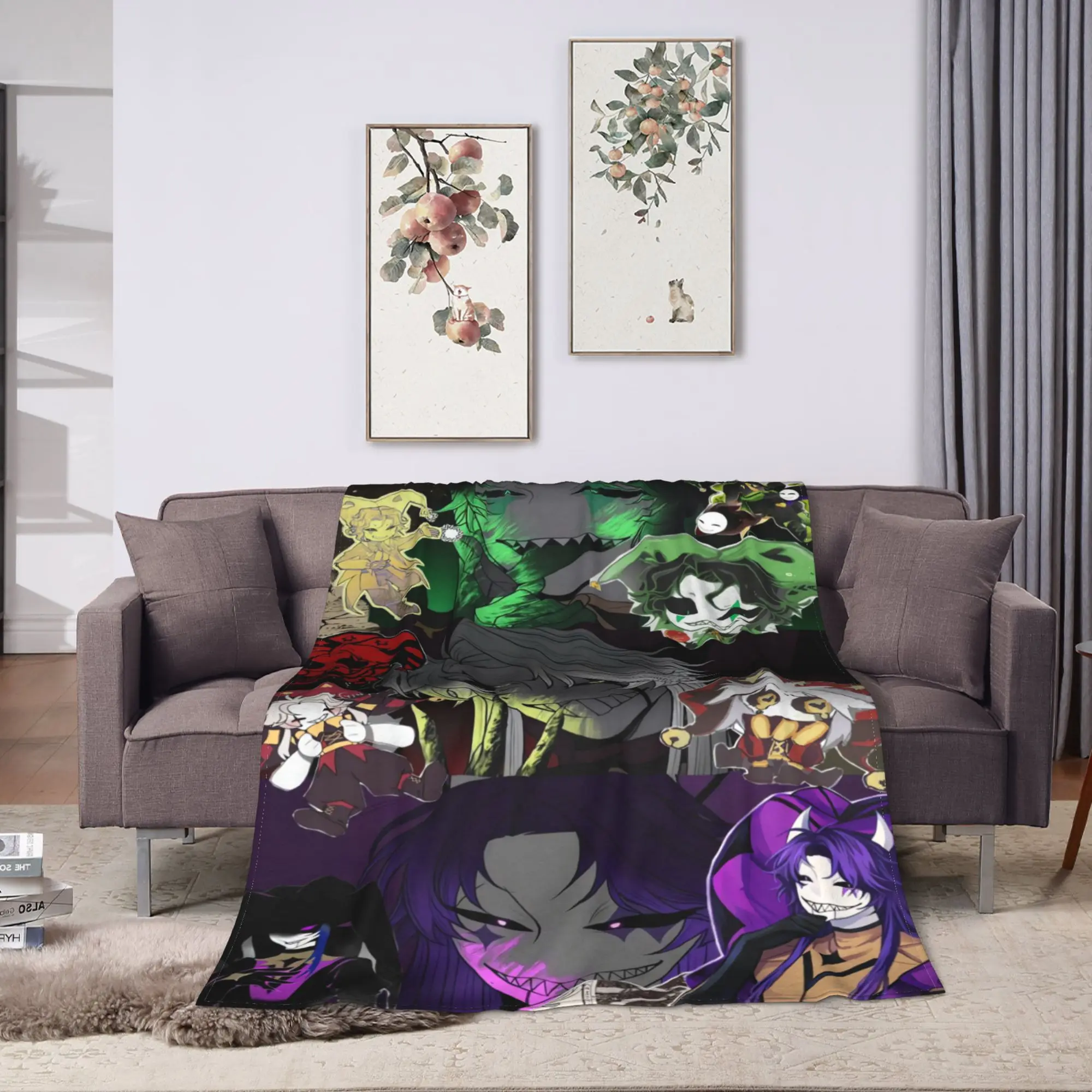 The Freak Circus Blanket  Super Soft Aesthetic Plush Bedding Throws For Living Room Airplane Travel Flannel Bedspread Bed Cover