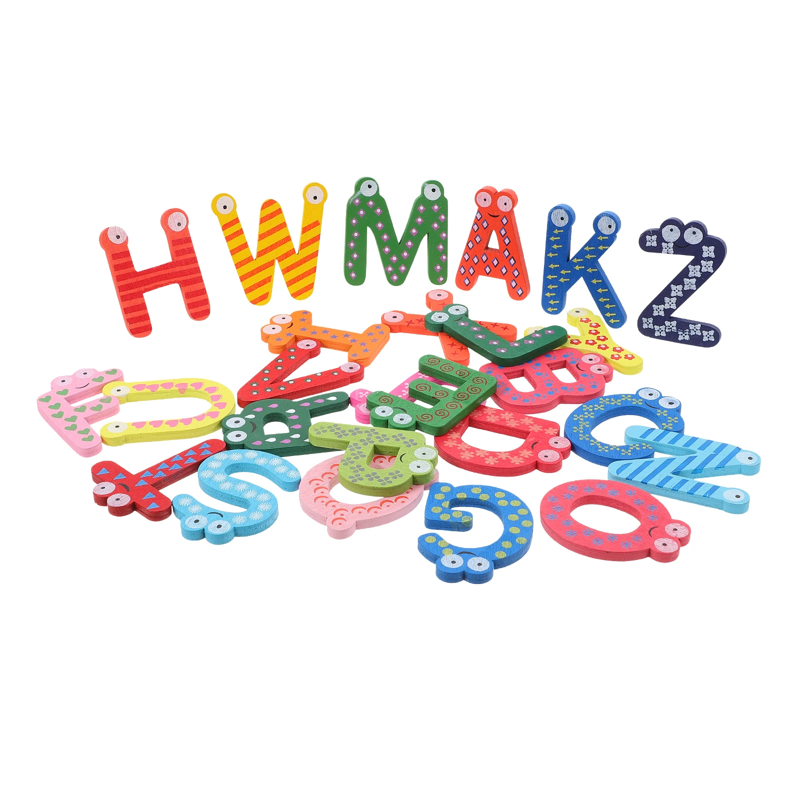 

26pcs Wooden Alphabet Magnets Colorful A Z Letters for Fridge 5.8cm Height Kids Education Magnetic Stickers Home Decor