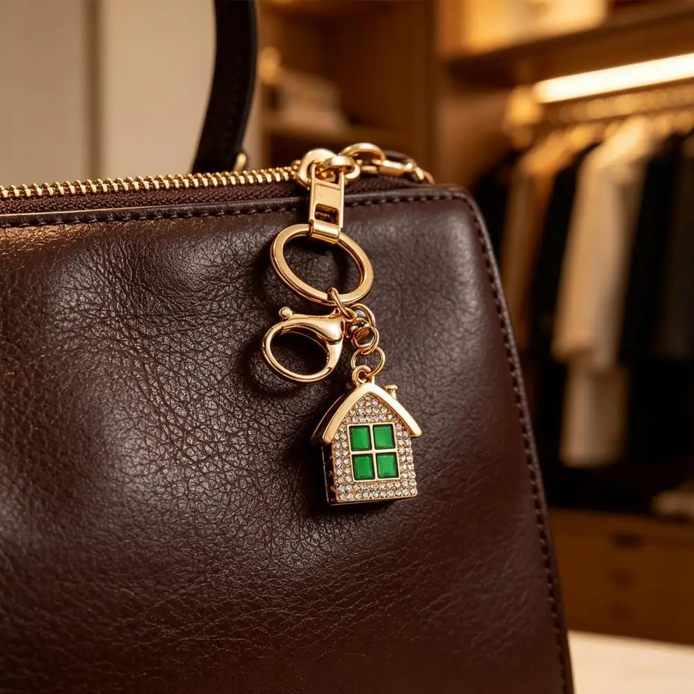 Zinc Alloy Keychain 3d Cabin Keychain Pendant with Lobster Clasp Anti-oxidation Key Holder Ring Fall-resistant Window Gift