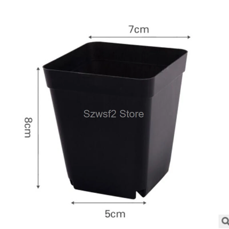 1/2/5/10pcs 7cm Gardening Plastic Black Color Flower Pots Planters Creative Small Square For Succulent  Plants Vegetable E2