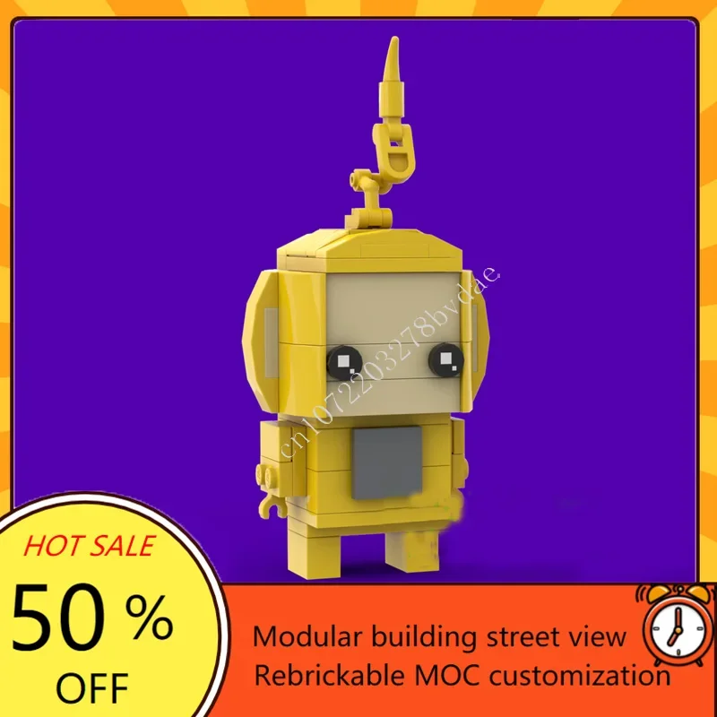 348PCS เสาอากาศเด็กเฮดซ์ โมดูลาร์ MOC Creative Street View Model Custom Puzzles DIY Education Assembly Model ของขวัญวันเกิดของเล่น
