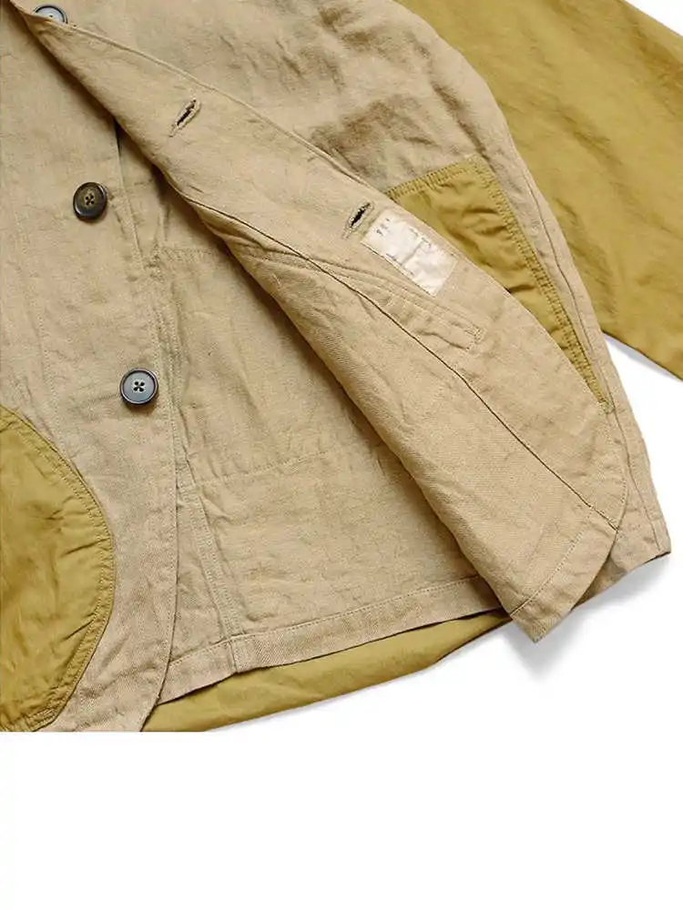 23AW KAPITAL Japanese Casual Color Blocked Lapel Loose Jacket Long Sleeved Shirt for New