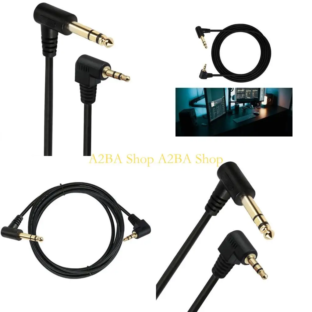 

A2BA 6.35mm 1/4" Male to 3.5mm 1/8" Male TRS Stereo Cable High Sound Quality