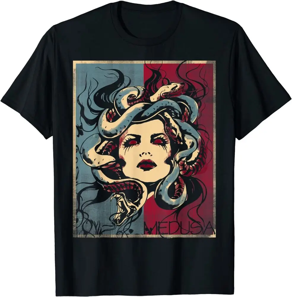 Mythology Gorgon In Greek Mythology T-Shirt For Men Clothing Women Short Sleeve Tees Vintage High Quality 100%Cotton