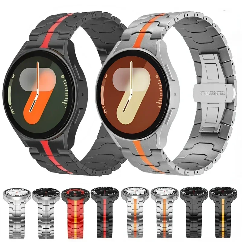 

Metal No Gap Strap For Samsung Galaxy Watch 6 4 Classic 47mm Band Stainless Steel Bracelet Watch 4/5/6/7 44mm 40mm 5Pro Correa