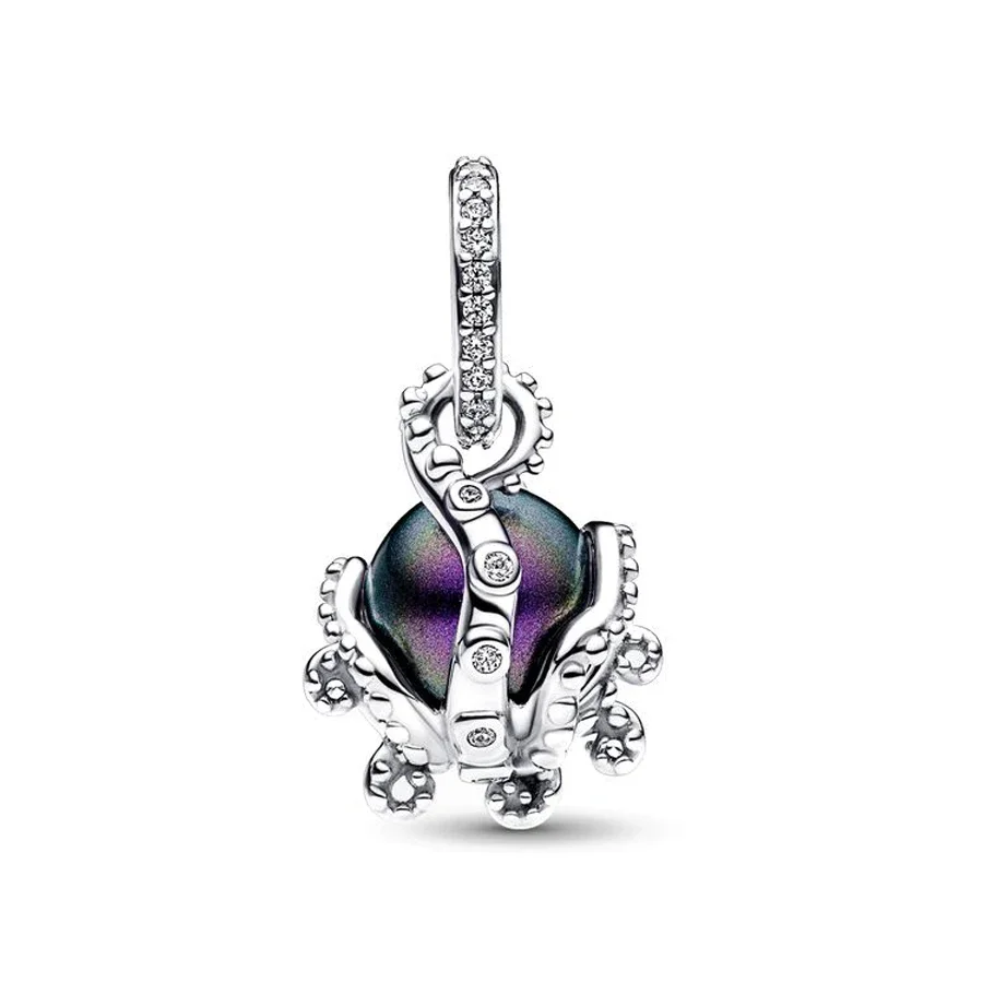 The Little Mermaid Ursula Set Ring & Dangle Charm Fit Pan Original Bracelet DIY Women Jewelry Gift 2024 New Pearl Beads