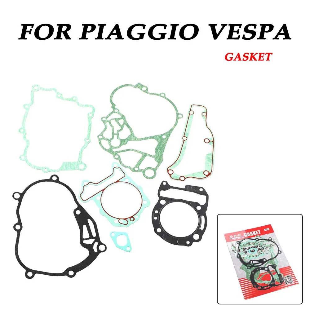 Engine Cylinder Gearbox Crankcase Clutch Cover Gasket Full Gasket Kit For Piaggio Vespa GTS 300 250 125 GTV GT MP3 BEVERLY X7 X9