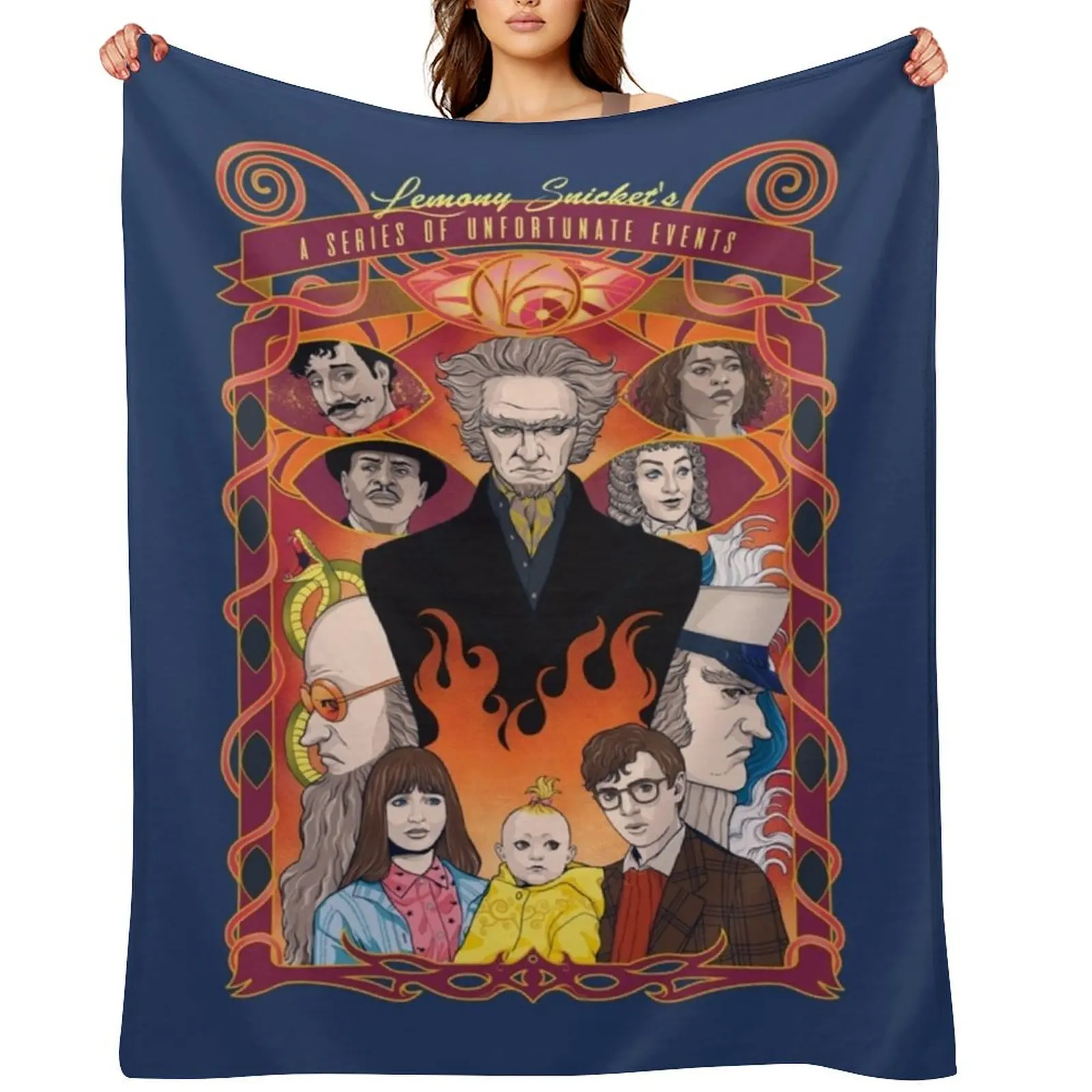 

A Series of Unfortunate Events Throw Blanket Plaid on the sofa Thins christmas decoration Winter beds Blankets