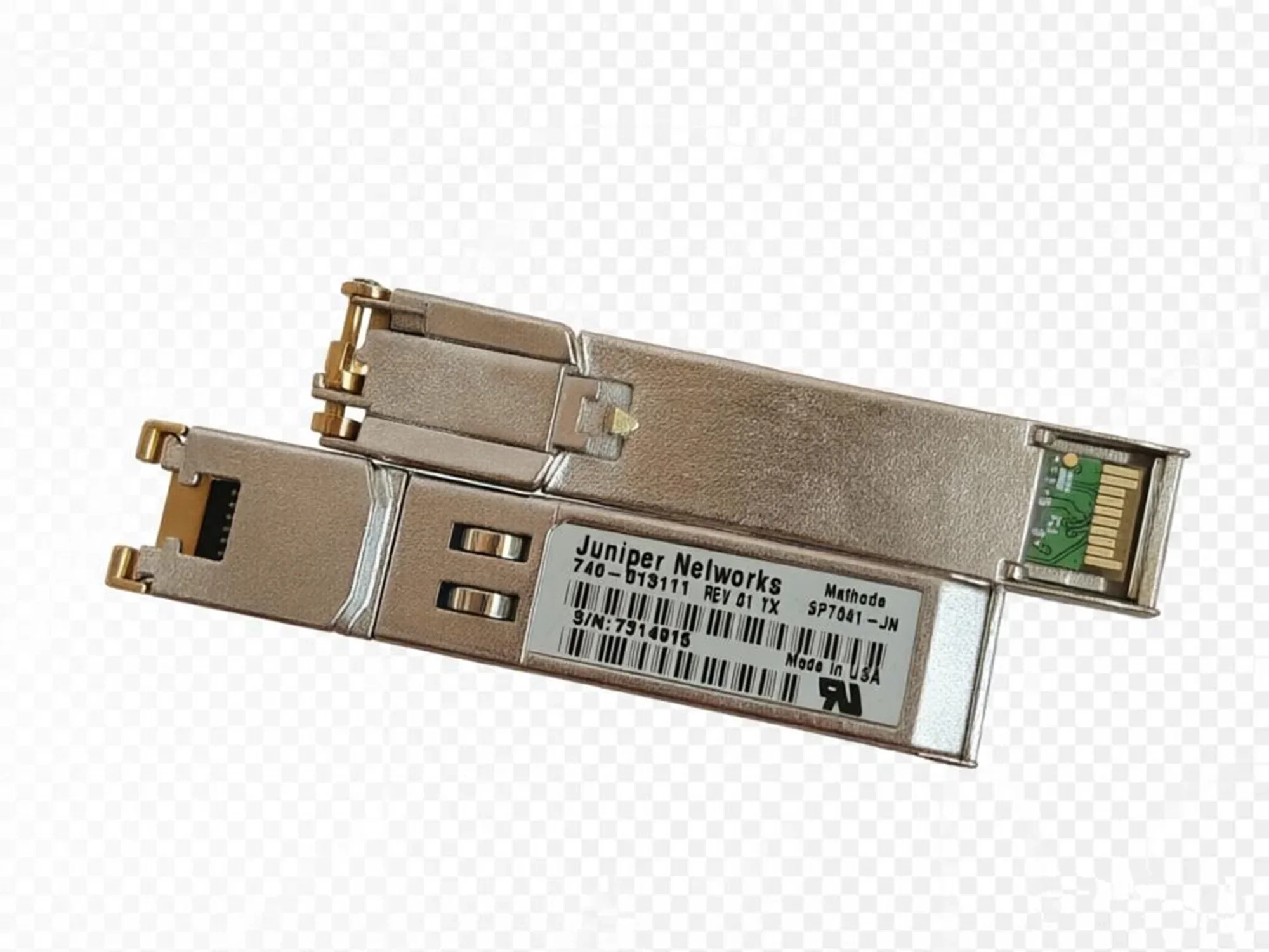Juniper Networks  Gigabit Ethernet 740-013111 SP7041-M1-JN REV 02 TX 1000Base-T 100m 1000Mbps RJ45 Network Module