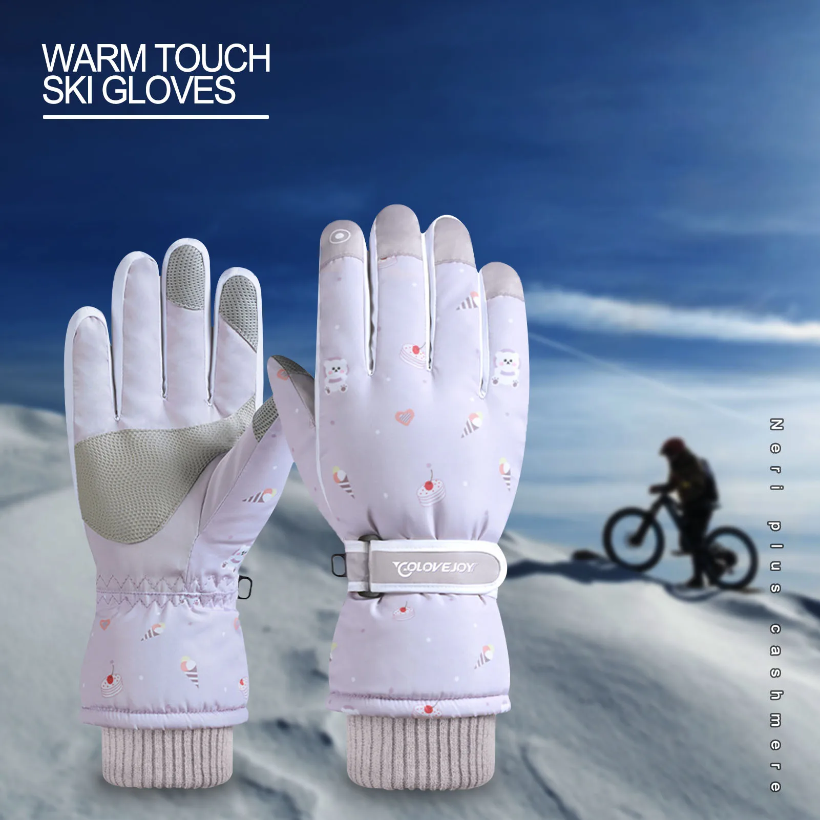 Women Ski Gloves Ultralight Waterproof Winter Super Warm Gloves Snowboard Gloves Motorcycle Riding Snow Waterproof Gloves