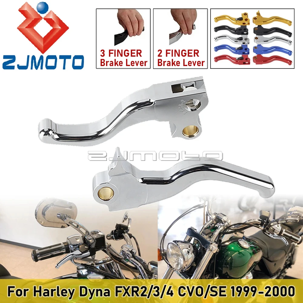 

Motorcycle 3 Finger Brake Levers 2 Fingers Clutch Lever For Harley Dyna FXR2/3/4 CVO/SE 1999-00 Hand Control Brake Clutch Levers