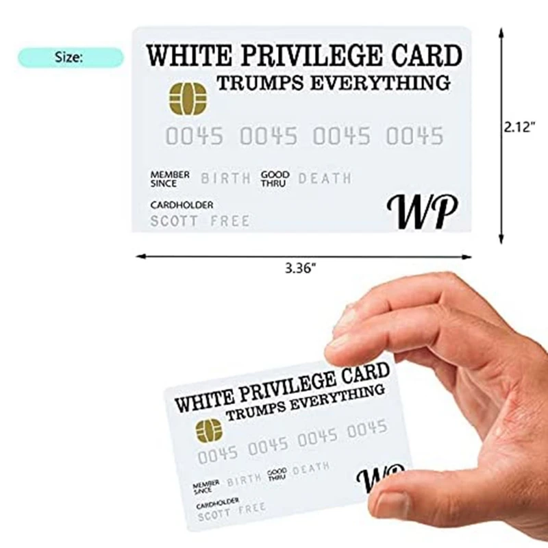 10 PCS White Privilege Card Trumps Everything Credit Card Sets, Wallet Insert Card Romantic Card Business Gifts