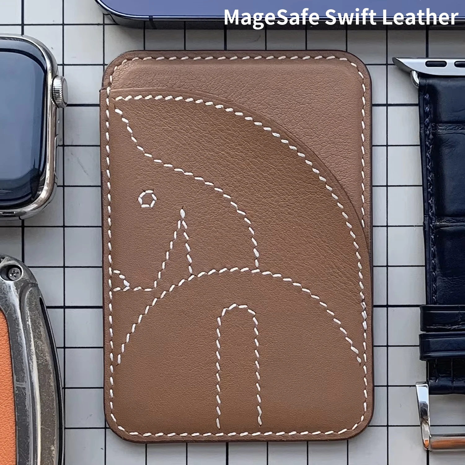 

MageSafe Fashion Swift Leather Suitable for Apple Iphone magnetic suction