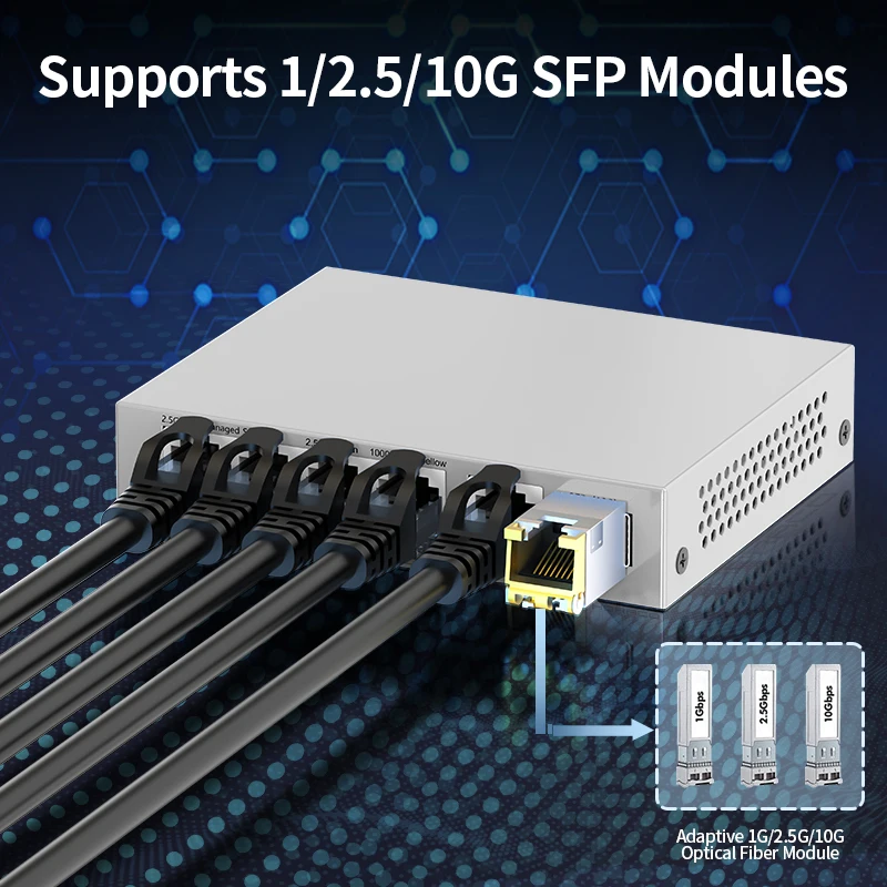 Switch Gestito Web 2.5GbE A 8 Porte Con Slot SFP+ 10G – LAG, 60Gbps Backplane, Per HomeLab E Reti Ad Alte Prestazioni – Spina UE - 3