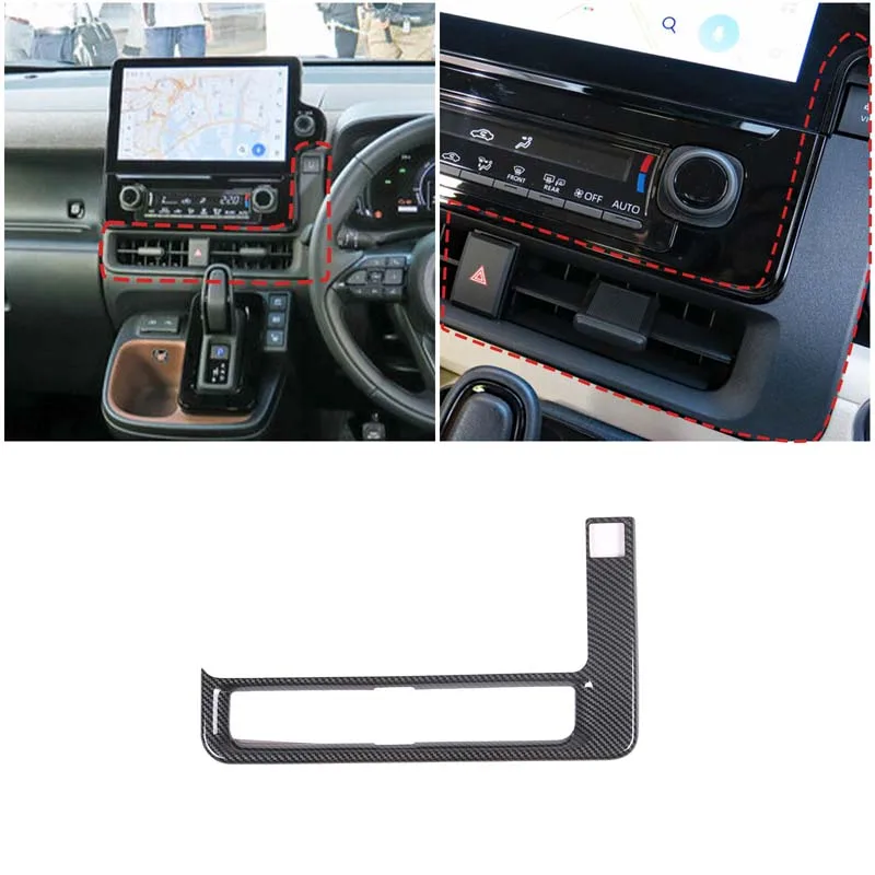 

For Toyota Sienta 10 Series 2022-2023 ABS Central Control Air Outlet Frame Cover Trim Sticker Car Accessories