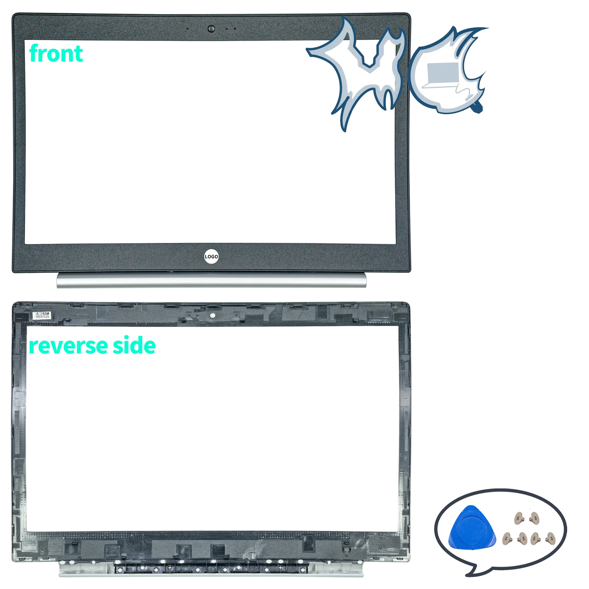 Imagem -03 - Novas Capas para Laptop para hp Probook 440 g5 445 g5 Lcd Capa Traseira Moldura Frontal Apoio para as Mãos Dobradiças Inferiores Substituição Superior Prata