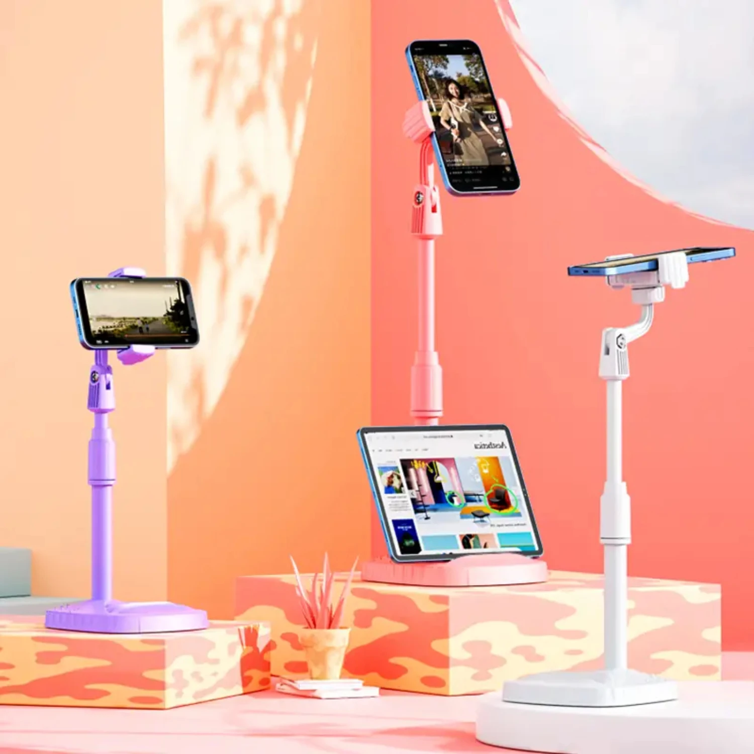 Multifunctionele mobiele telefoon- en tablethouder