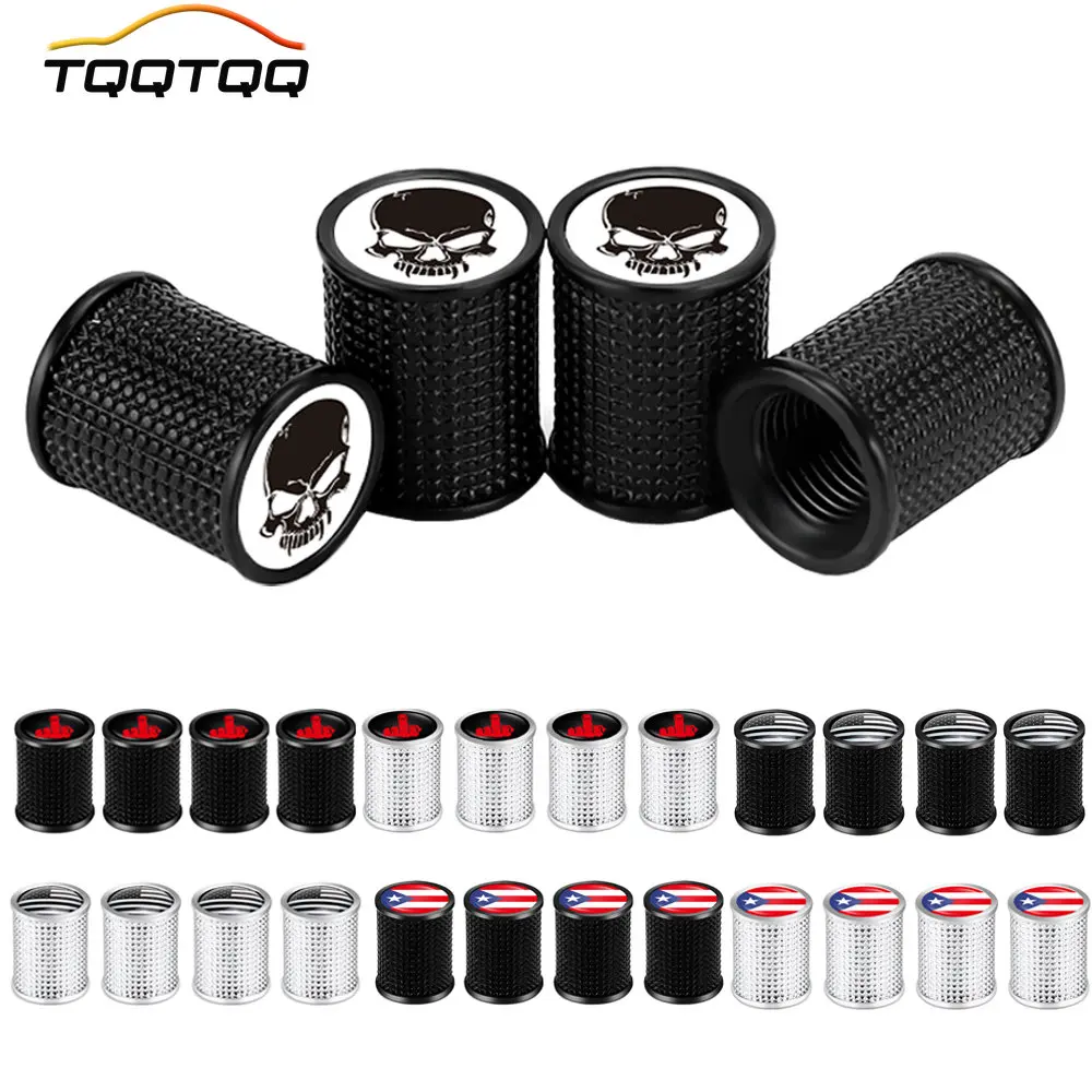 4Pcs Middle Finger Tire Valve Caps with O Rubber Ring, Universal Stem Covers for Cars, SUVs, Bike, Bicycle, Trucks, Motorcycles