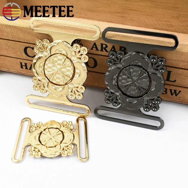 1-5Sets Meetee 30/40mm Metal Belt Buckle Retro Coat Windbreaker Belts Hasp Clothing Decor Button Replacement DIY Accessories