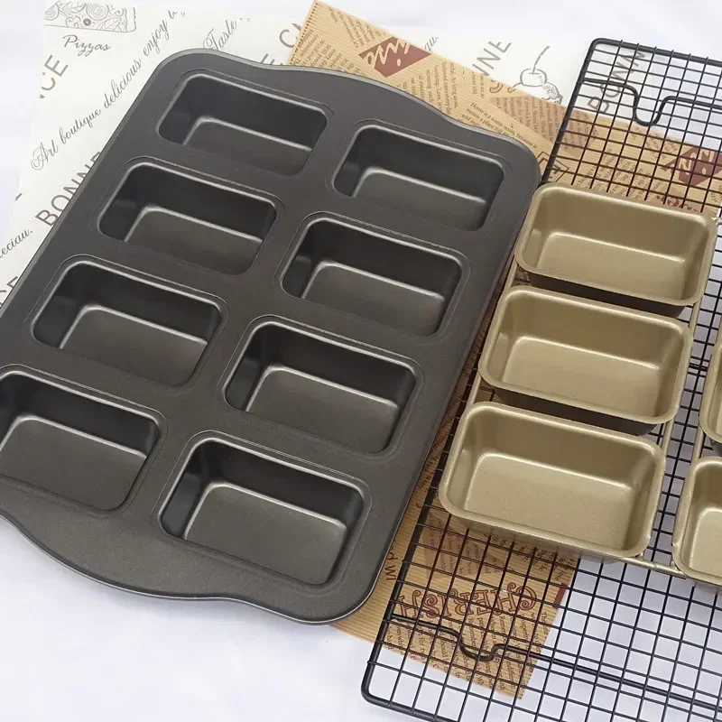 Creative Pound Cake Mold Square Bakeware Non-Stick 6-Piece Brownie Mold Form For Baking Bread Mould Pastry Bakery Tools Accesso