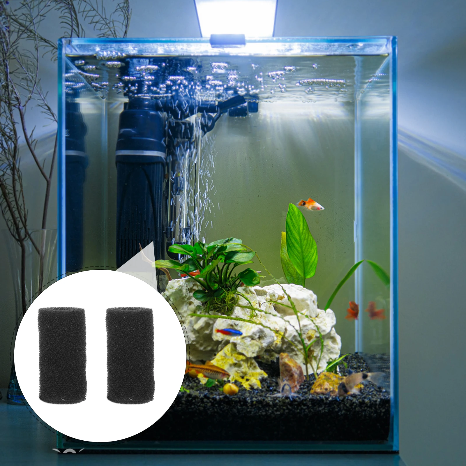 

10Pcs Fish Tank Pre-Filter Sponge Roll for Aquarium Filter Accessories Filtration Sponge Sleeve Reusable Inlet Cover for Healthy