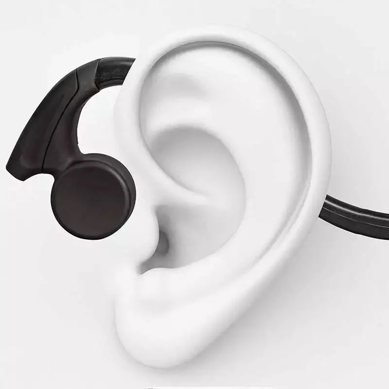 Bone Conduction Wired Headphones Open-Ear 3.5mm Audio Jack Noice Reduction Earbuds with Microphone for Mobile Phone Notebook PC