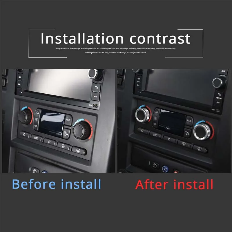 

Suitable For Hummer H2 2003 2004 2005 2006 2007 Car Air Conditioner Switch Knob Ring Button Aluminum alloy Trim cover