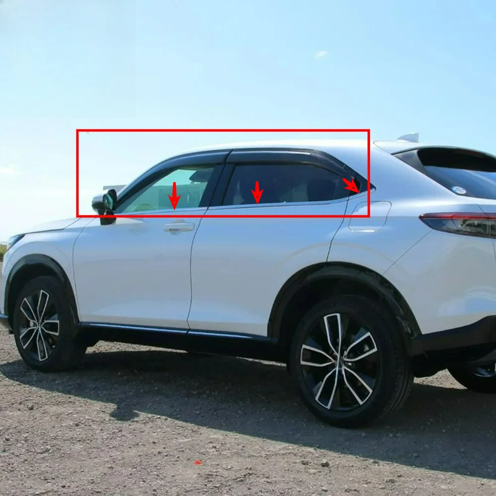 

For Honda Vezel HR-V RV 3rd Generation 2021-2024 Stainless Steel Car Body Door Window Frame Bottom Lower Trim