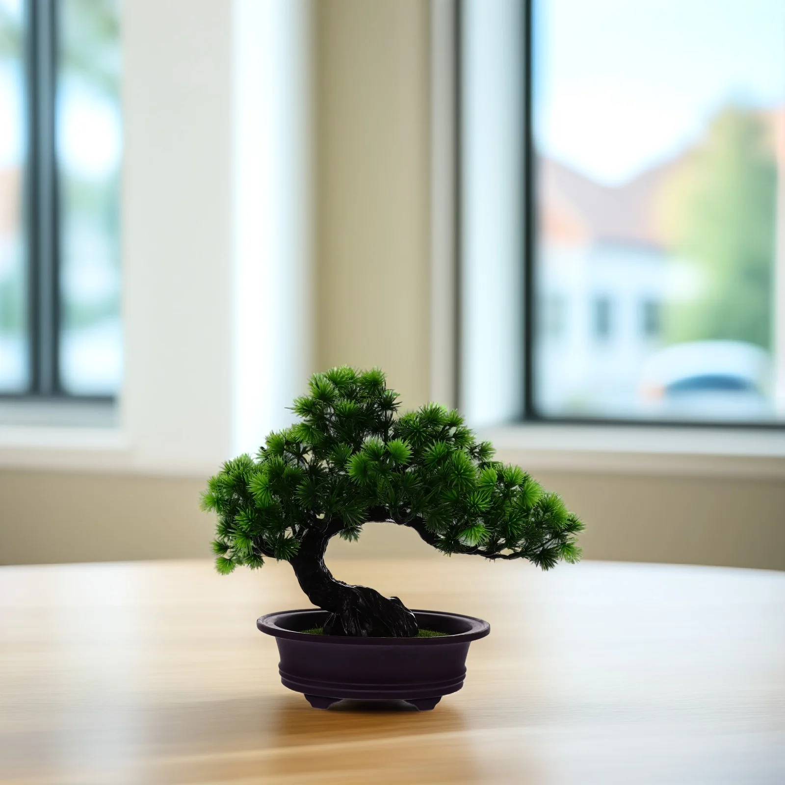 

Simulation Welcome Pine Bonsai Realistic Artificial Potted Plant Home Office Decoration Elegant Faux Bonsai Desk Display