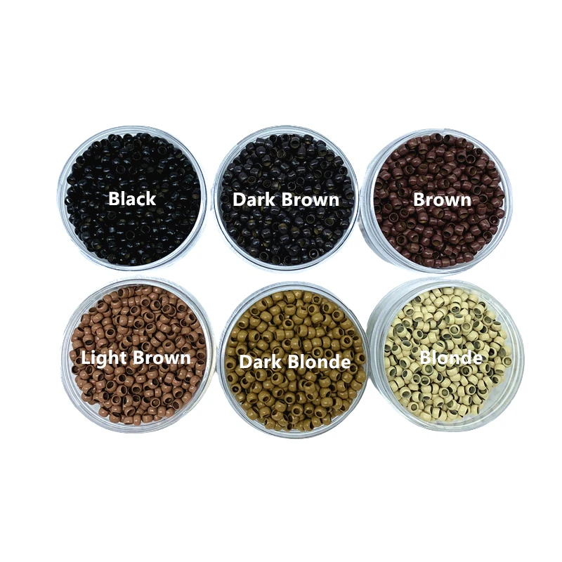 

500pcs 3.0mm Nano Rings Copper Micro Beads for Nano I-Tip Hair Extensions Without Silicone-Free Hair Extension Accessories