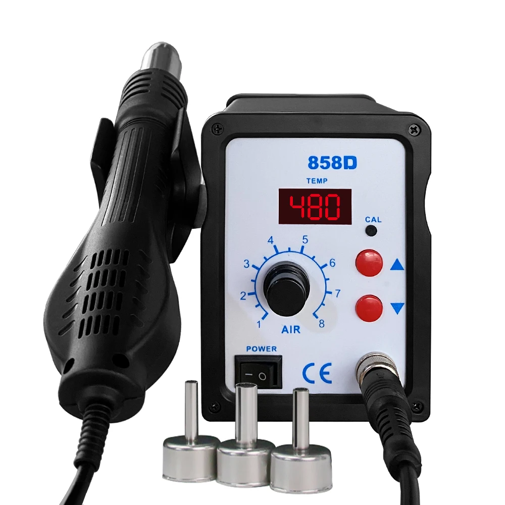 700W  858D 2 In 1 Soldering Station Hot Air Gun 110V 220V BGA Rework SMD SMT Welding Repair Tool Heat Gun LED Digital Solder