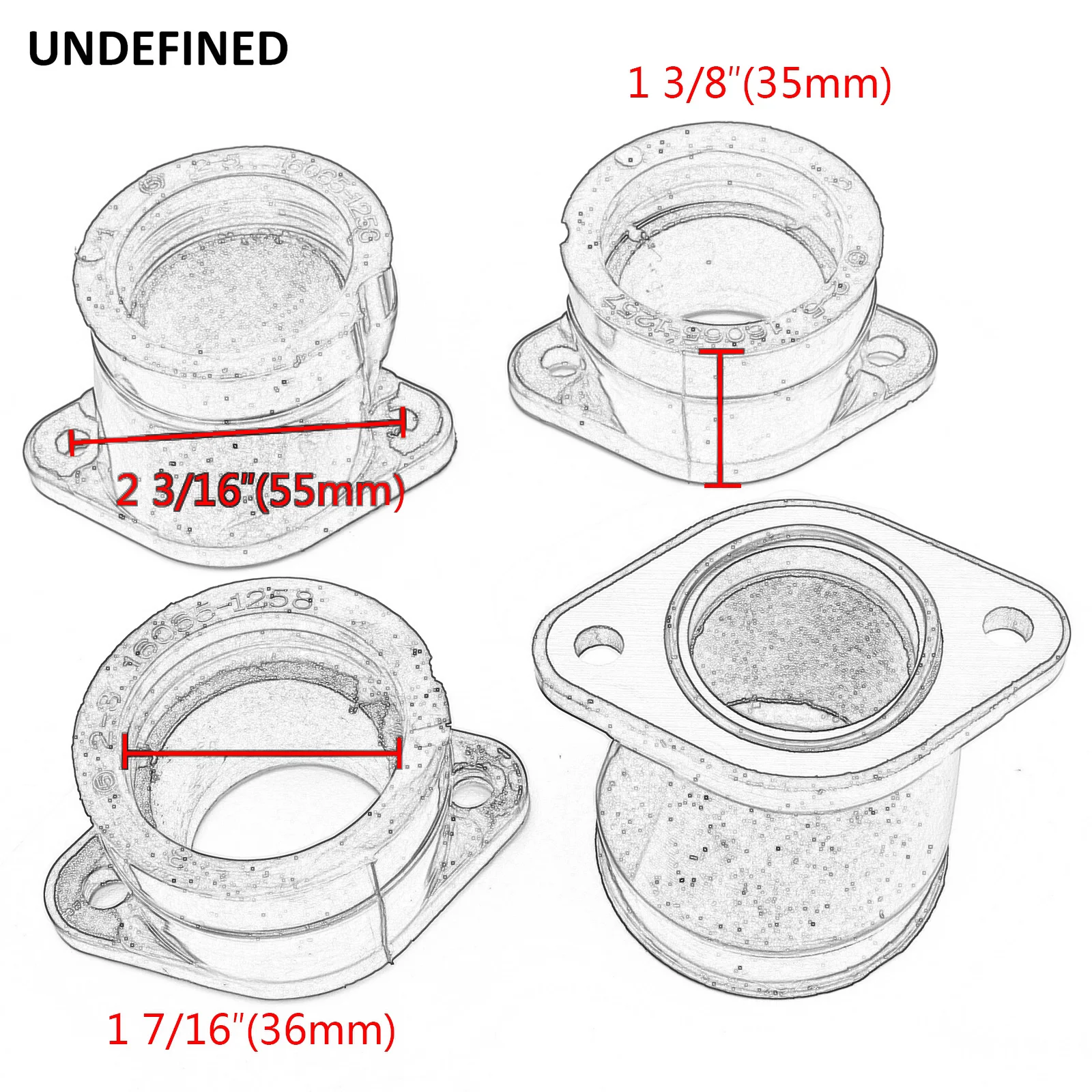 Motorcycle Carburetor Interface Adapter Intake Manifold For Kawasaki Z750 GT750 ZR750 Zephyr ZR 750 ZR-7S ZR-7 Carburateur Parts