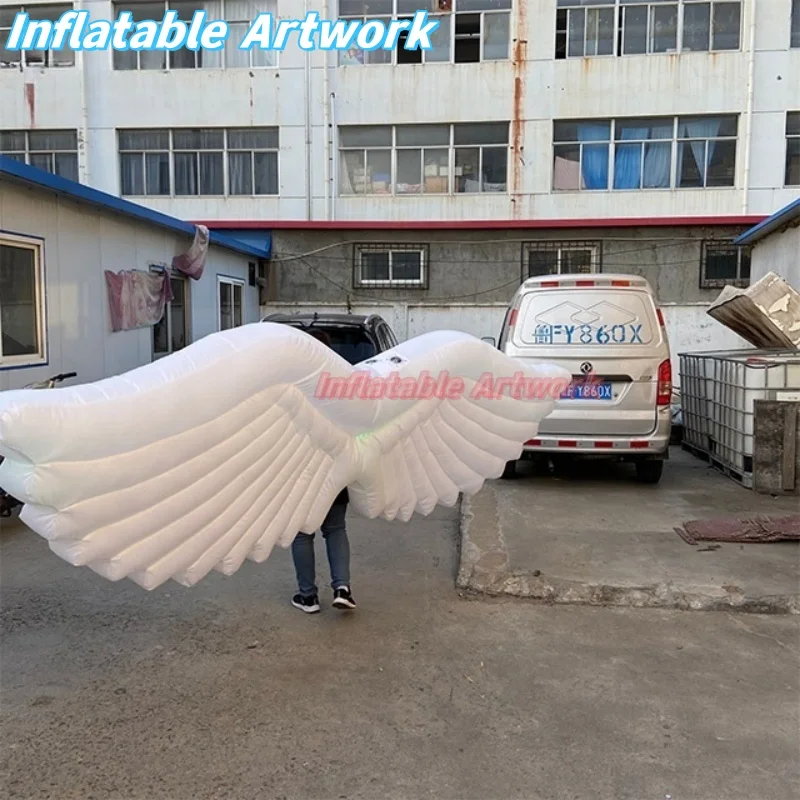 Custom Made Event Supplies 4 Meters Big Inflatable Wings Suit for DJ Parade Toys