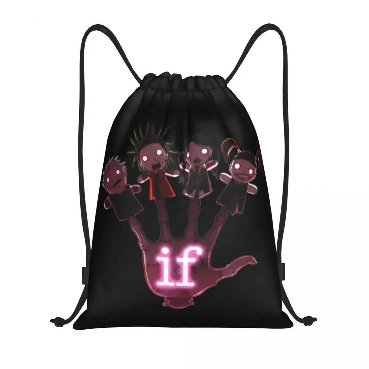 Custom If Mindless Hip Hop Punk Rock Self Indulgence Drawstring Backpack Bags Lightweight Electro Gym Sackpack Sacks Yoga