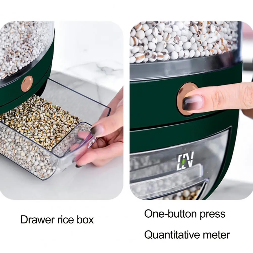 Grain Jar Detailed Large Capacity Division Design Grain Jar Useful Separation Style Storage Holder Kitchen Accessories