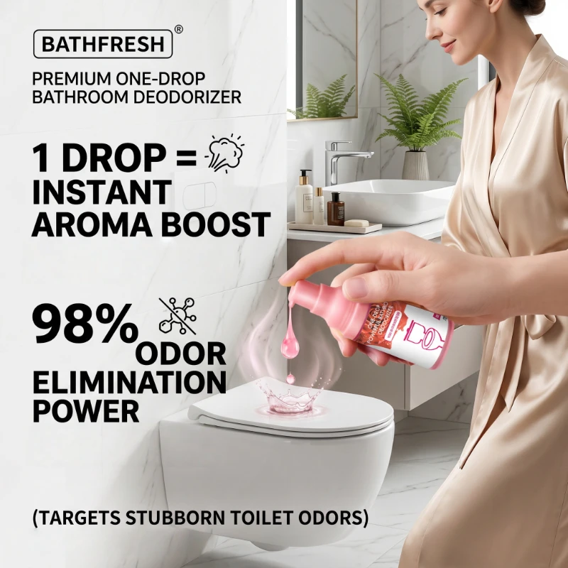One Drop Toilet Odor Eliminator Home Air Freshener for Bathroom Floor Sewer Cat Litter Box and Trash Can Long Lasting Fragrance