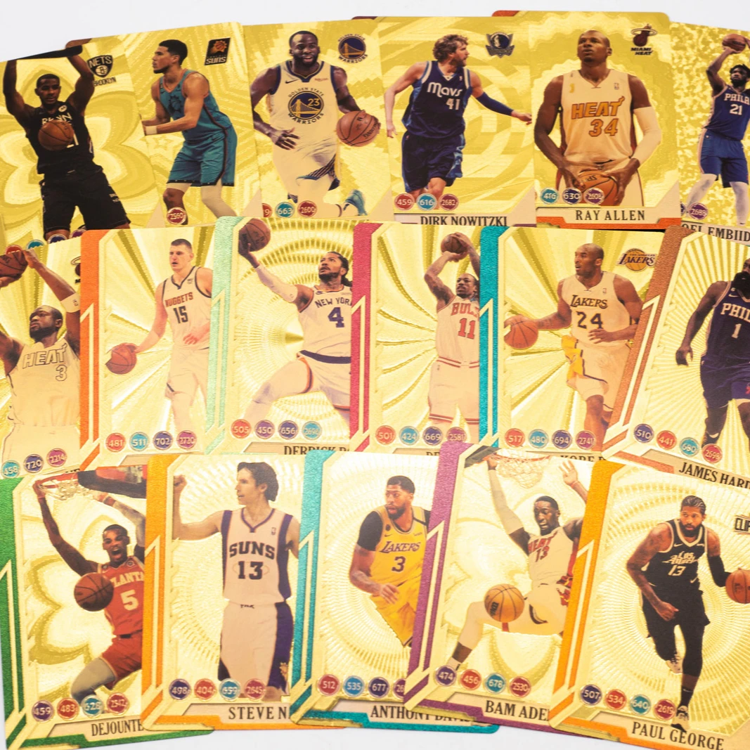 Basketball All Star Cards Sports NBA Card Collection Gold Black TCG Board Games Toy Gifts