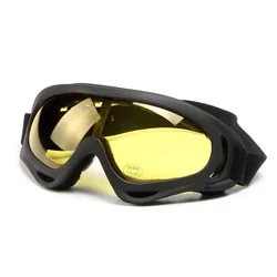 Yellow Night Vision Motorcycle Glasses Eyes Protective Ski Goggles Retro Motocross Glasses Snowboard Snowmobile Dirt Bike ATV