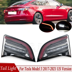 Tail Light Turn Signal Indicator Brake Lamp LED Inside Tail Lamp For Tesla Model 3 2017-2021 US Version For Car 1502089-00-B